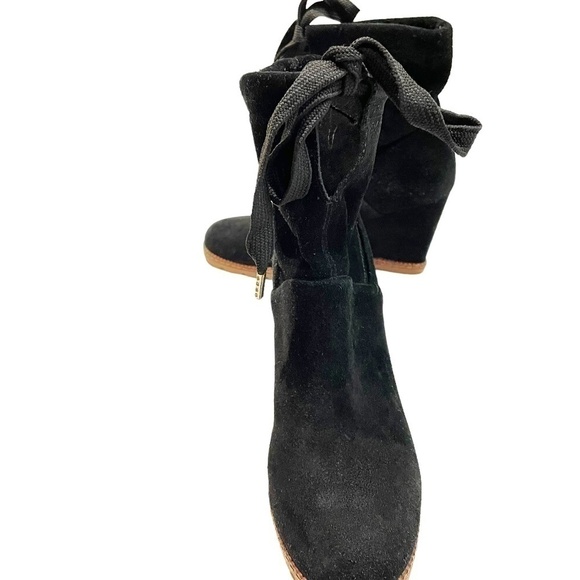 New Kate Spade Saunders Black Suede Platform Booties 🖤 - Picture 6 of 10